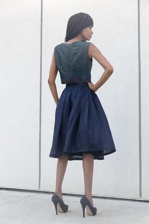 High Waist Silk Skirt